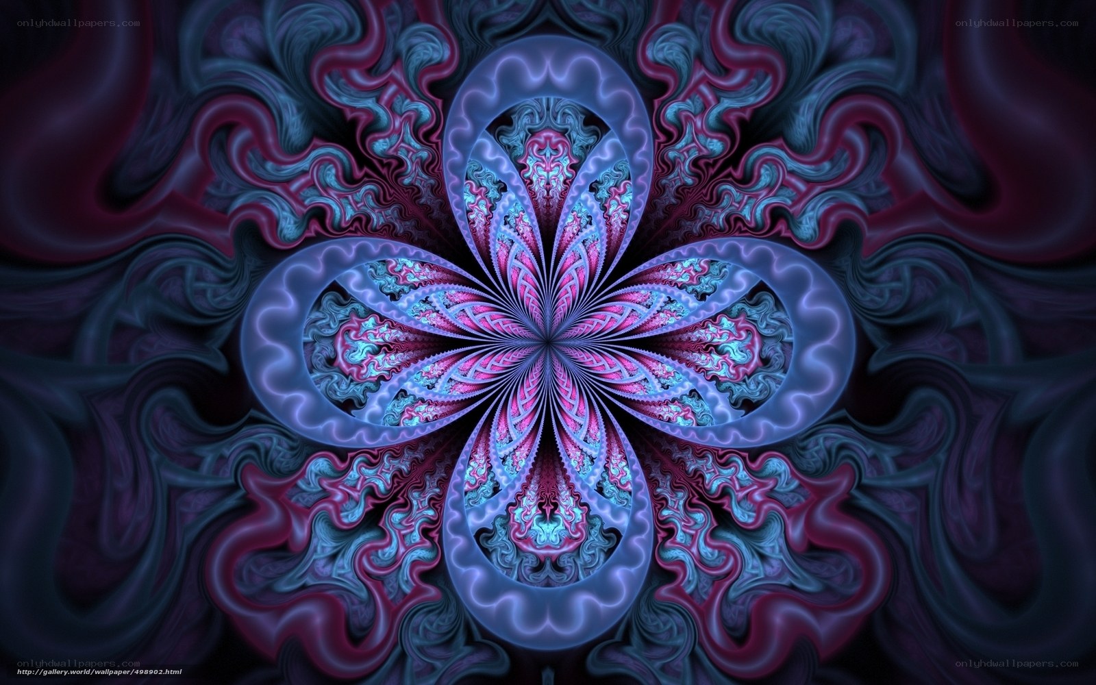 Fractal flower pattern