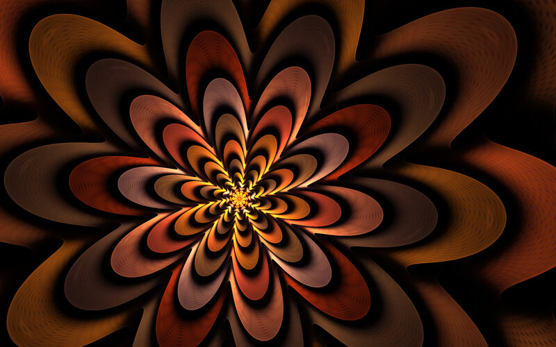 Fractal flower pattern