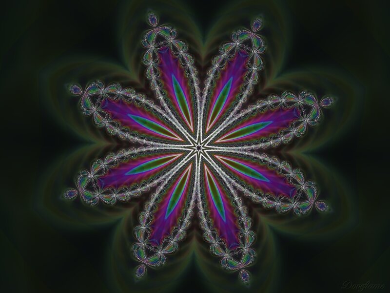 Fractal flower pattern