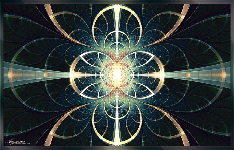 Fractal Flower Pattern — Black, Hypnotic