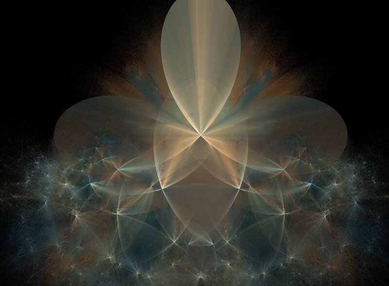 Fractal Flower Pattern — Black
