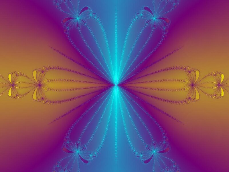 Fractal Flower Pattern — Blue, Hypnotic, Abstract