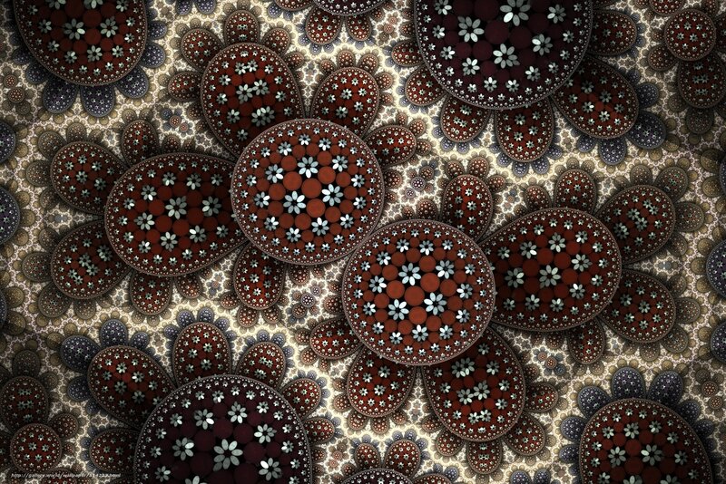 Fractal Flower Pattern — Brown, Complex