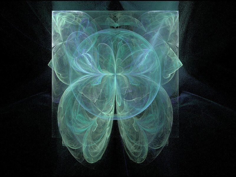 Fractal Flower Pattern — Green, Ethereal