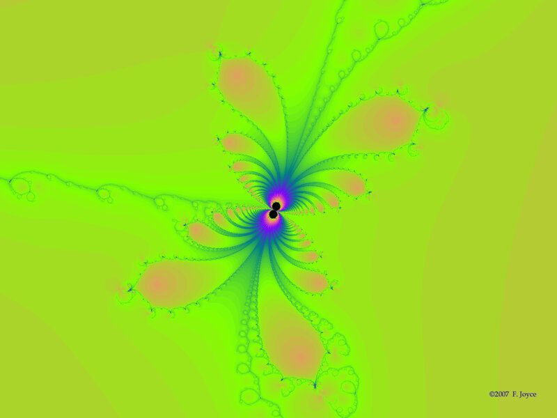 Fractal Flower Pattern — Green, Hypnotic, Abstract, Spiral