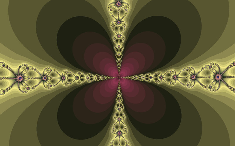 Fractal Flower Pattern — Green, Hypnotic, Abstract
