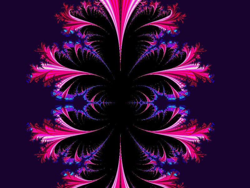 Fractal Flower Pattern — Pink, Dramatic