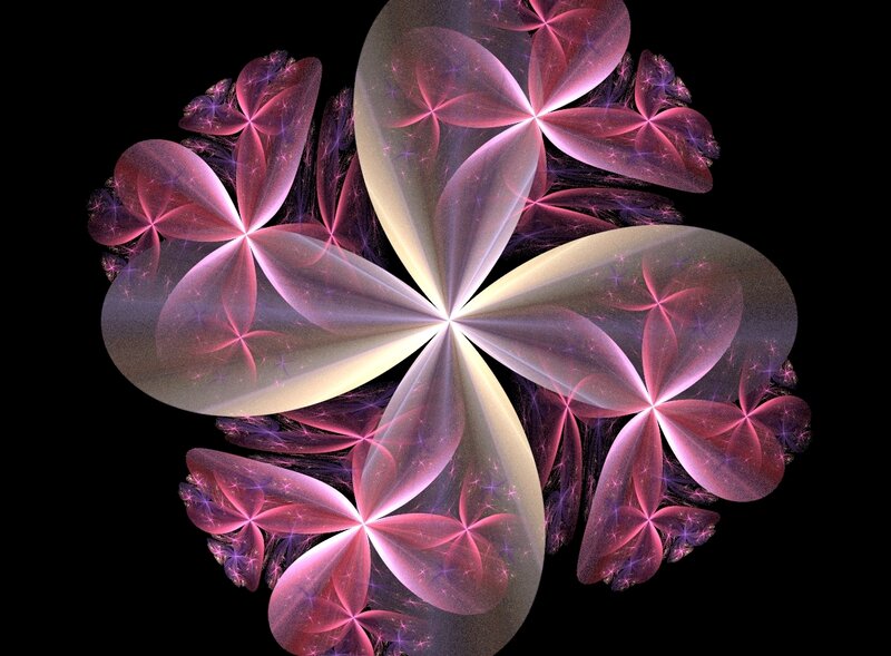 Fractal Flower Pattern — Pink, Ethereal