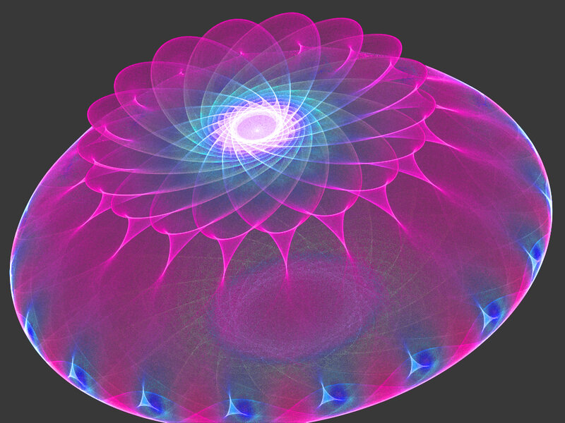 Fractal Flower Pattern — Pink, Hypnotic, Abstract, Spiral