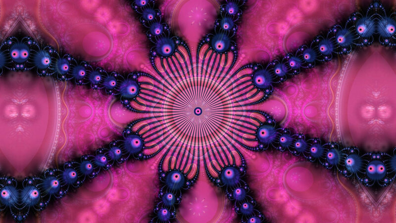Fractal Flower Pattern — Pink, Hypnotic, Digital Art