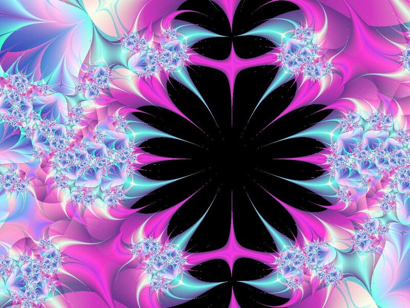 Fractal Flower Pattern — Pink, Hypnotic