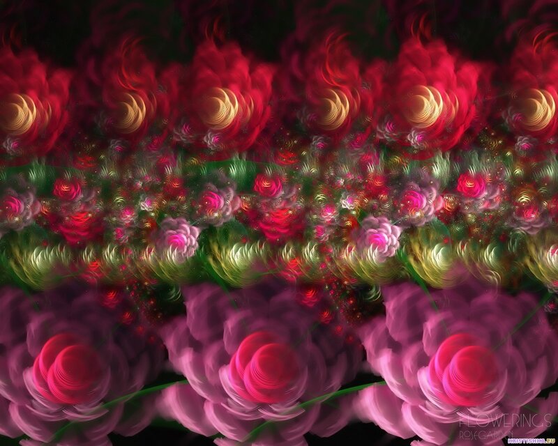 Fractal Flower Pattern — Pink
