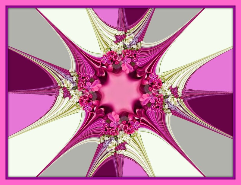 Fractal Flower Pattern — Pink, Vibrant, Digital Art