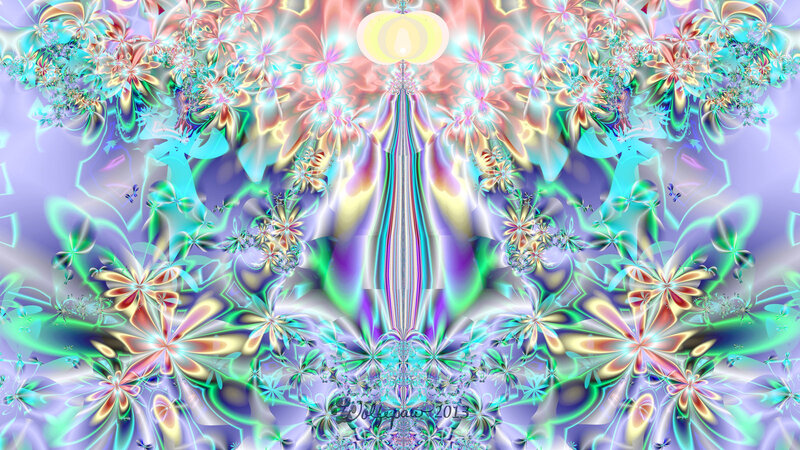 Fractal Flower Pattern — Purple, Dreamy