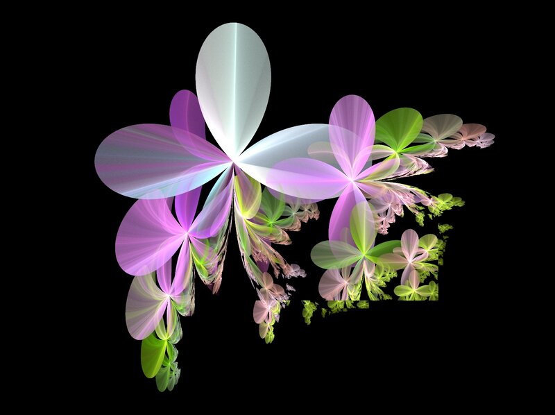 Fractal Flower Pattern — Purple, Ethereal