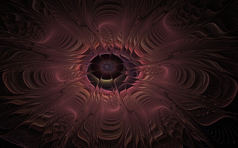 Fractal Flower Pattern — Purple, Hypnotic, Abstract, Lines