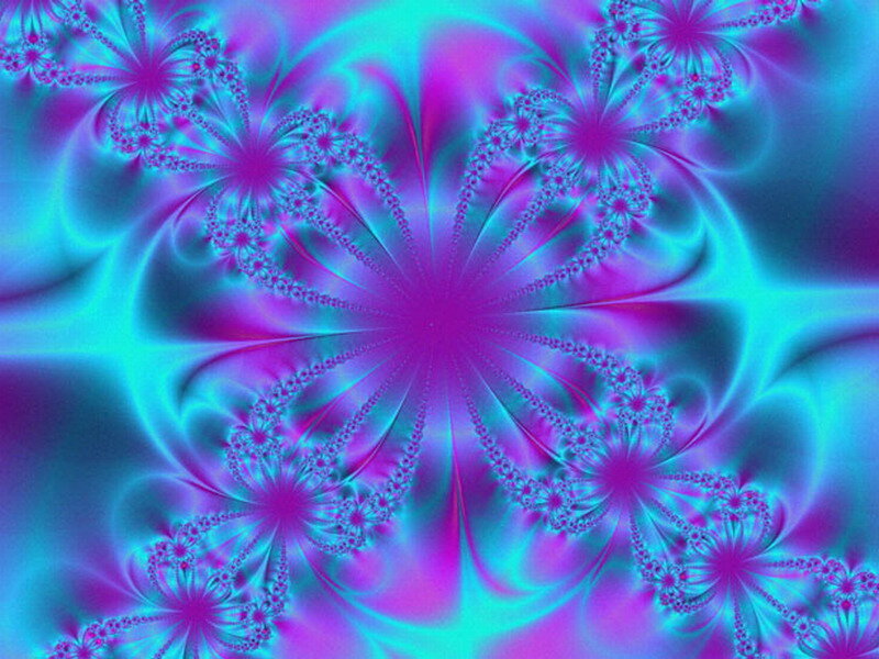 Fractal Flower Pattern — Purple, Hypnotic, Abstract