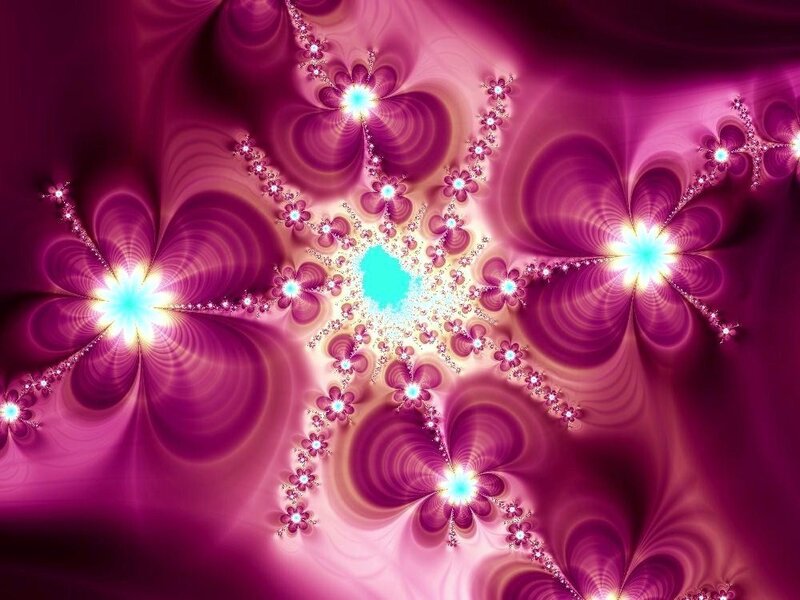 Fractal Flower Pattern — Purple, Hypnotic, Digital Art