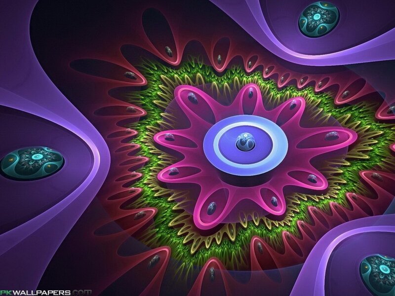 Fractal Flower Pattern — Purple