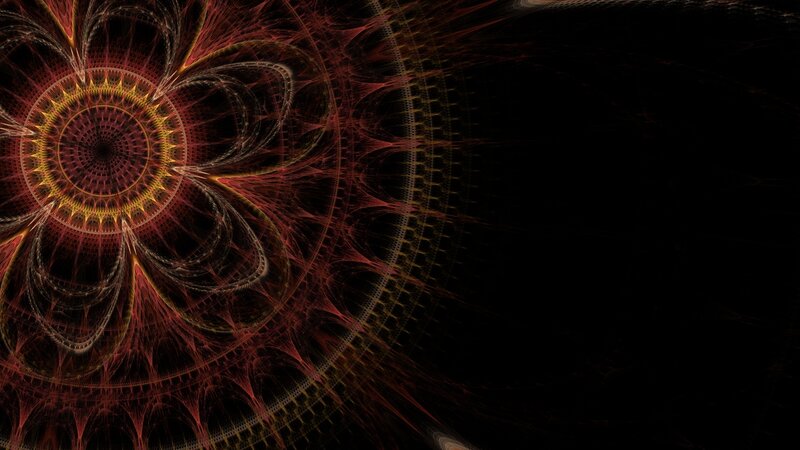 Fractal Flower Pattern — Red, Dramatic, Abstract