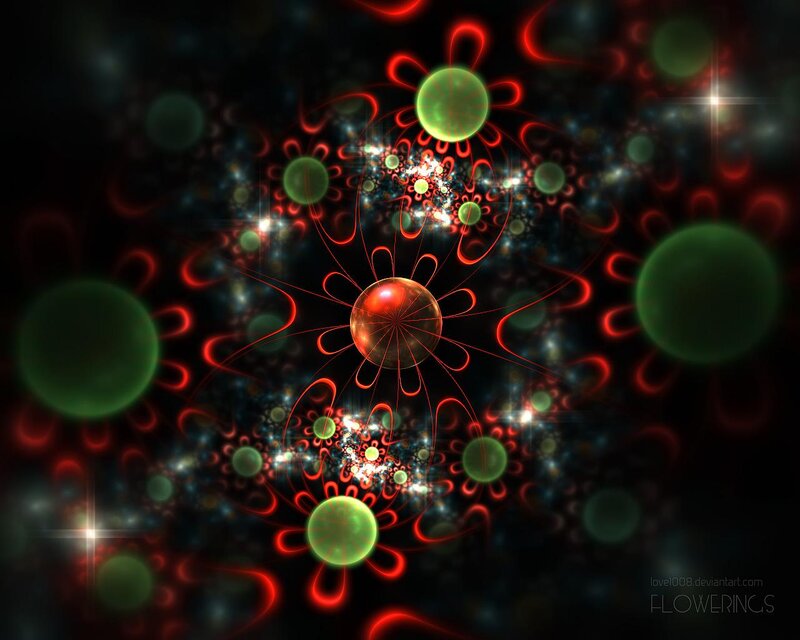 Fractal Flower Patterns — Black, Dramatic