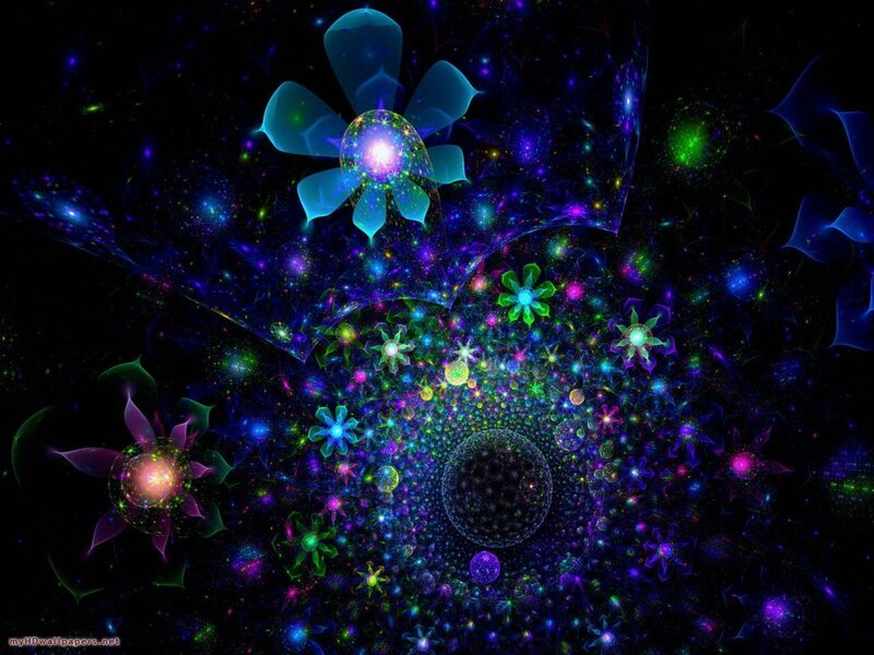 Fractal Flower Patterns — Blue
