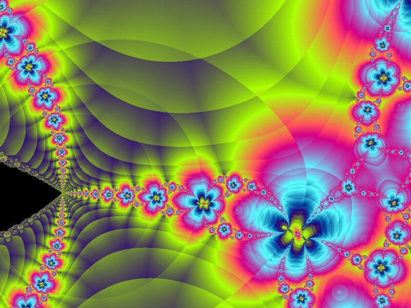 Fractal Flower Patterns — Green, Vibrant
