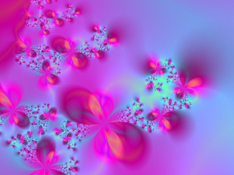 Fractal Flower Patterns — Pink, Dreamy, Abstract
