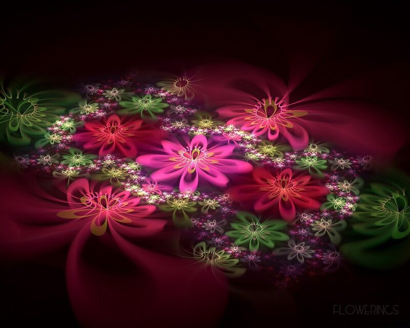 Fractal Flower Patterns — Pink, Dreamy
