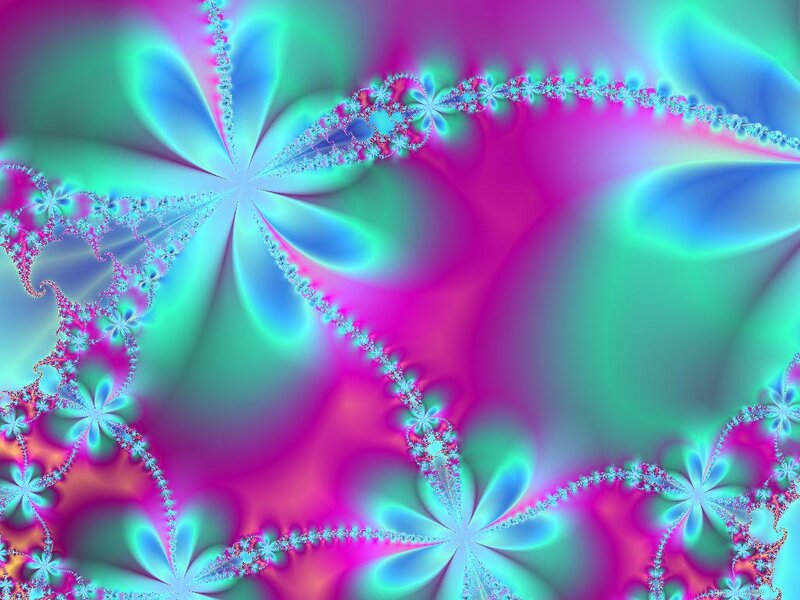 Fractal Flower Patterns — Pink, Hypnotic