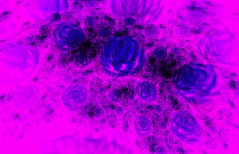 Fractal Flower Patterns — Purple, Hypnotic, Abstract
