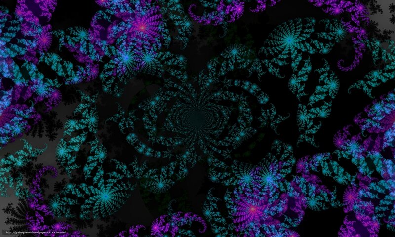 Fractal Flower Patterns — Purple, Hypnotic, Digital Art, Flowers, Spirals