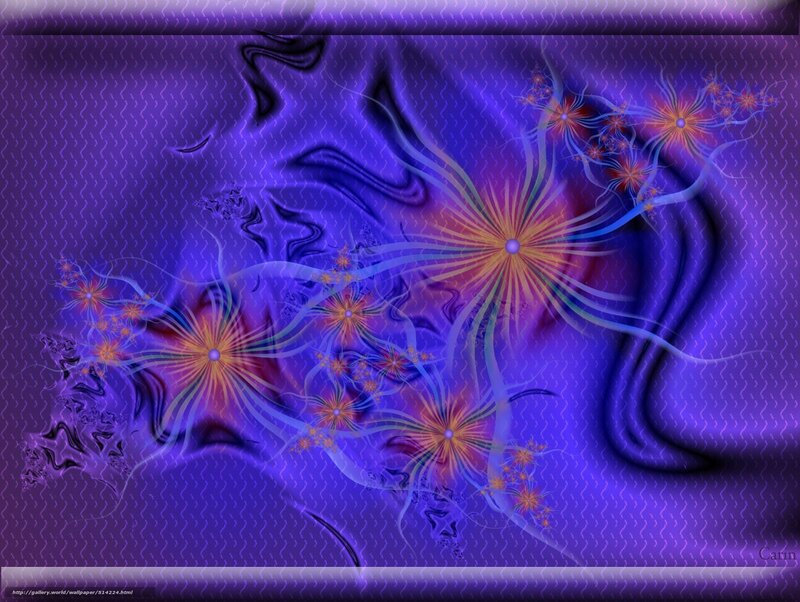 Fractal Flower Patterns — Purple, Hypnotic, Digital Art, Flowers