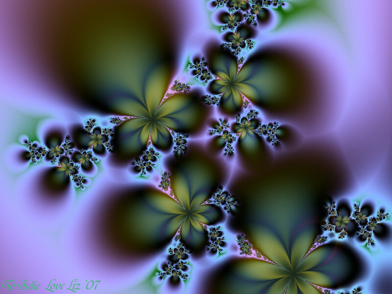 Fractal Flower Patterns — Purple, Hypnotic, Digital Art