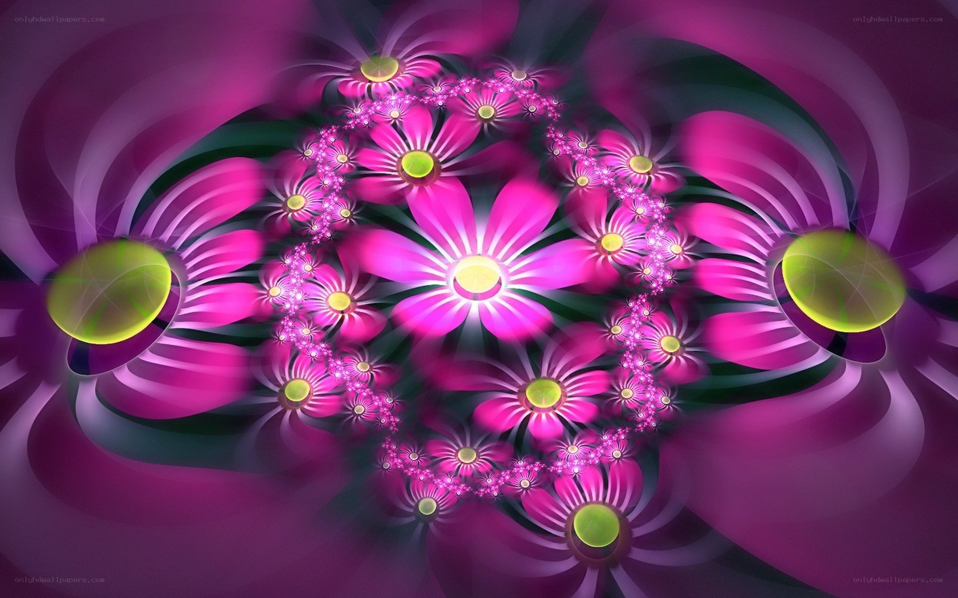 Fractal flower spiral
