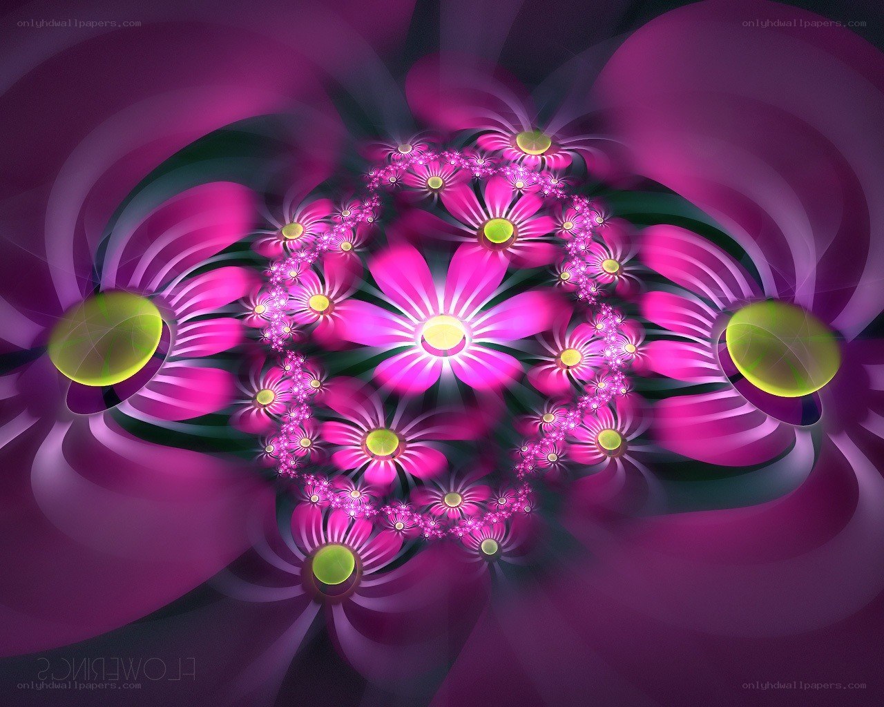 Fractal flower spiral