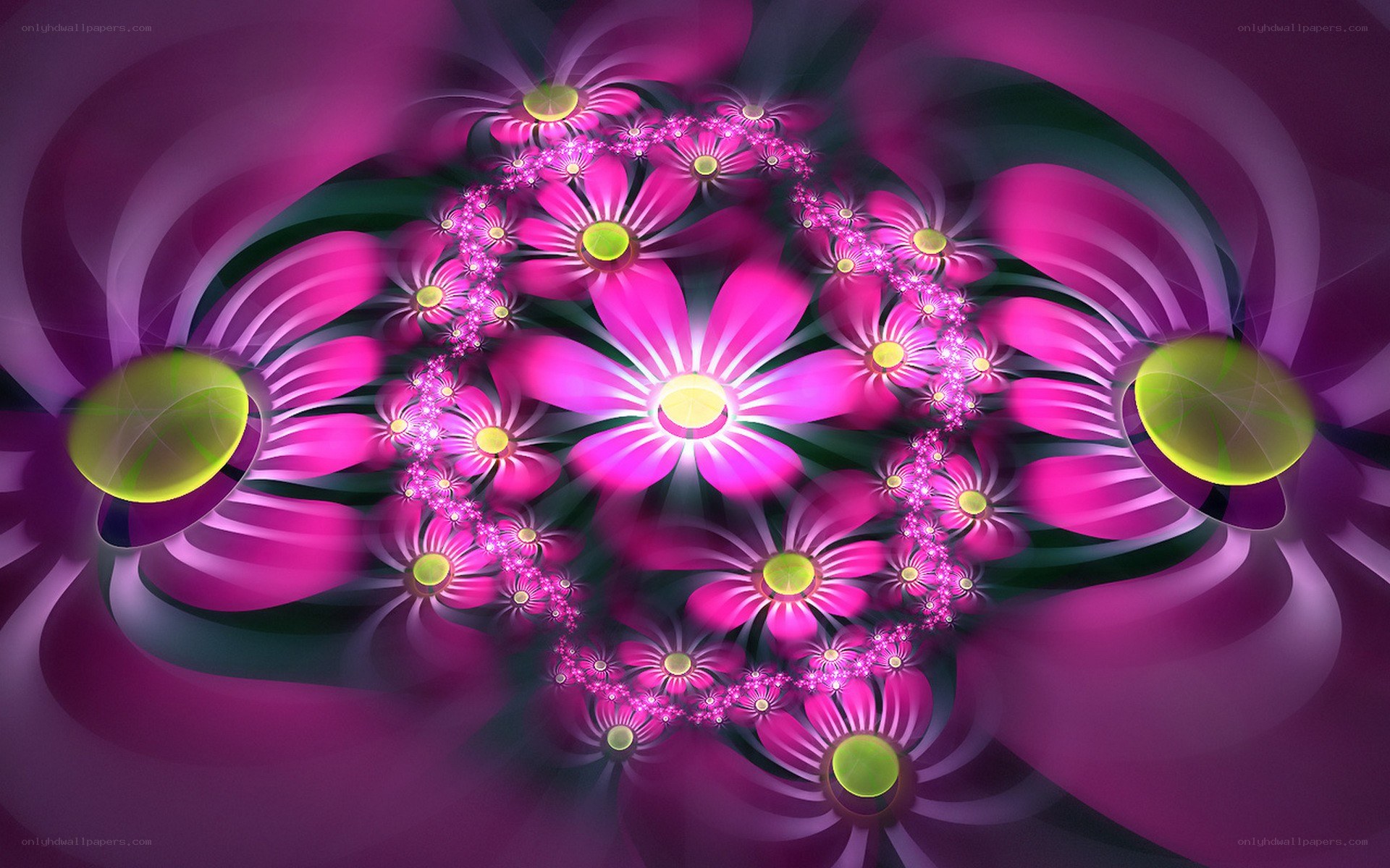 Fractal flower spiral