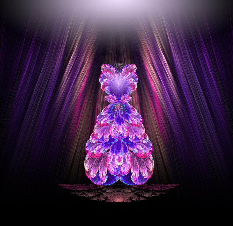 Fractal Flower Structure — Purple, Dramatic