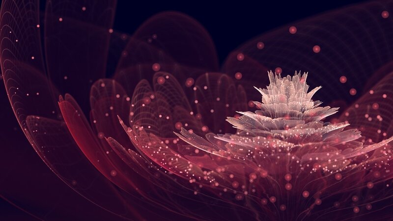 Fractal Flower Structure — Purple, Ethereal