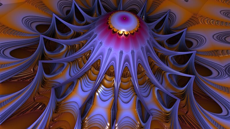 Fractal Flower Structure — Purple, Hypnotic