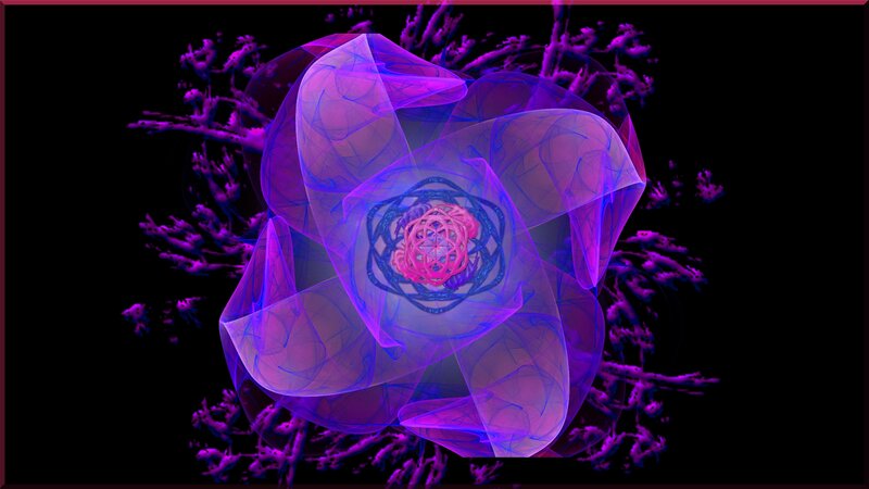 Fractal Flower Structure — Purple, Mystical