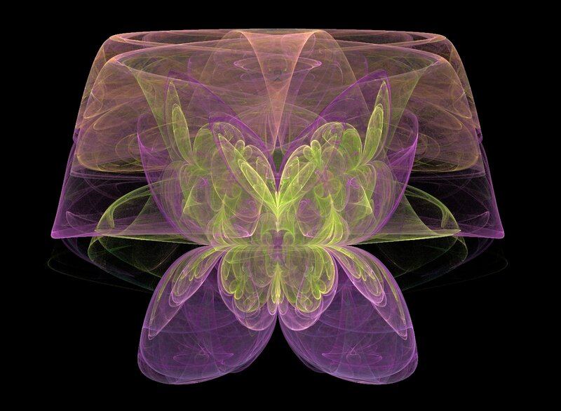 Fractal Flower Structure — Purple