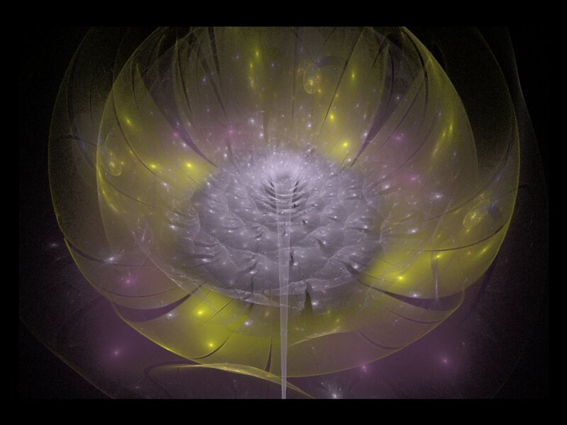 Fractal Flower Structure — Yellow
