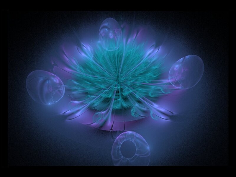 Fractal Flower with Bubbles