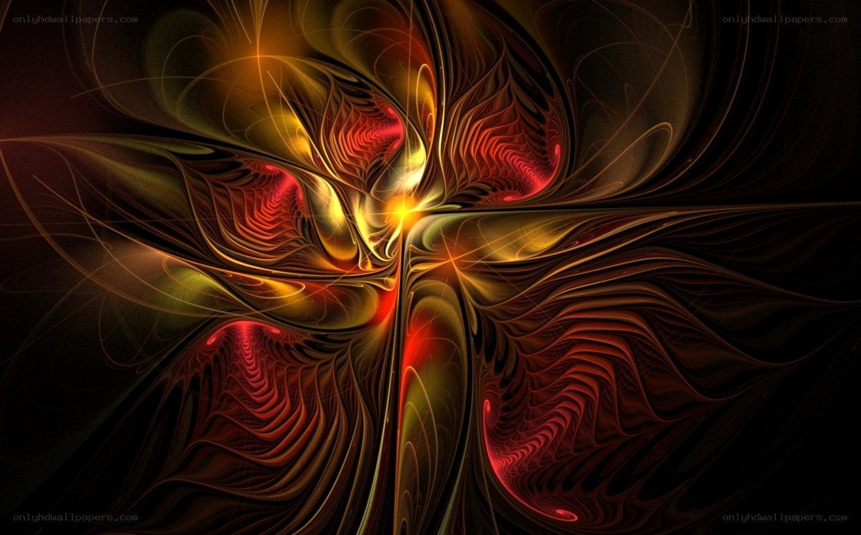 fractal flower with glowing center
