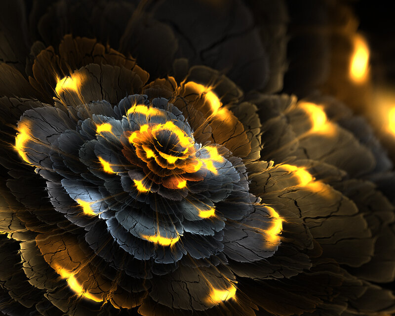 Fractal Flower with Glowing Edges