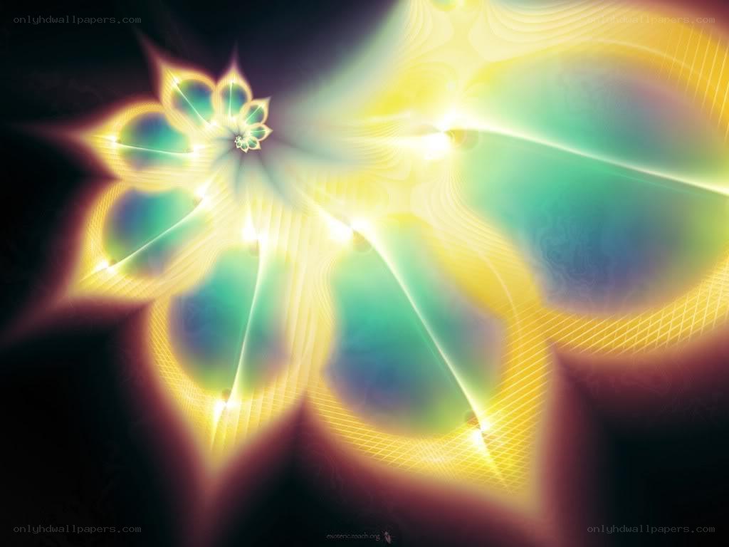 fractal flower with glowing light
