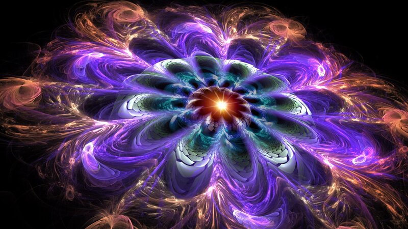 Fractal Flower with Light Center