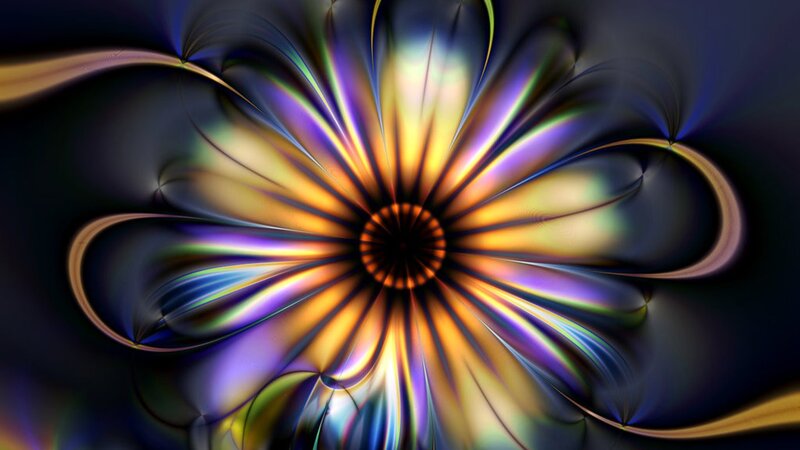 fractal flower with vibrant colors