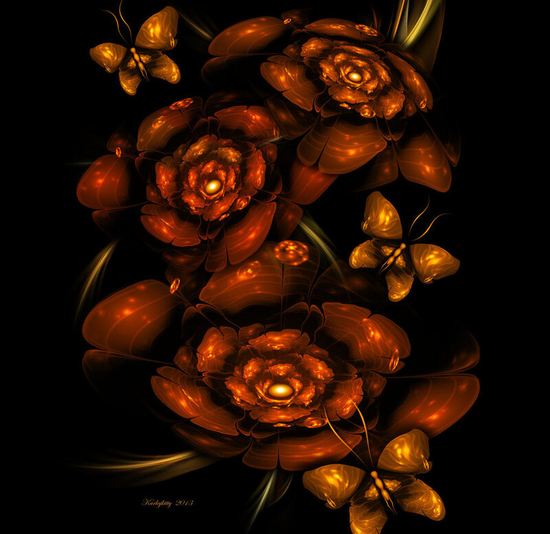Fractal Flowers and Butterflies